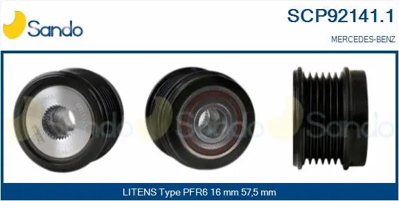Belt Pulley, alternator (SCP92141.1)