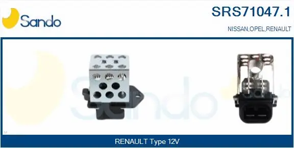 Series resistor, electric motor (radiator fan) (SRS71047.1)