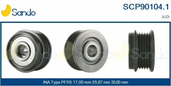 Belt Pulley, alternator (SCP90104.1)