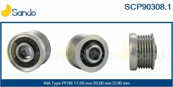 Belt Pulley, alternator (SCP90308.1)