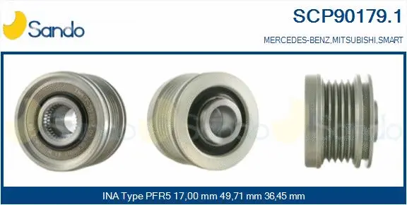 Belt Pulley, alternator (SCP90179.1)