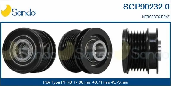 Belt Pulley, alternator (SCP90232.0)