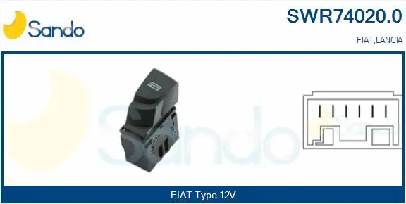 Switch, window regulator (SWR74020.0)