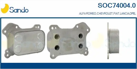 Oil Cooler, engine oil (SOC74004.0)