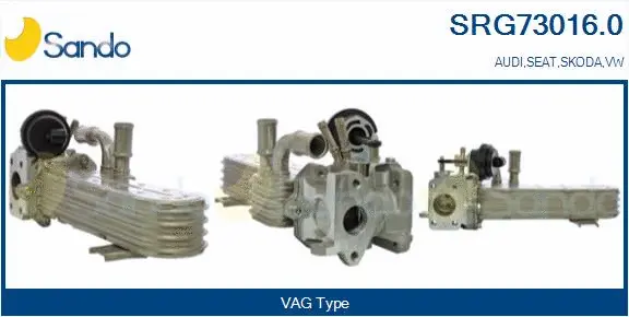 Cooler, exhaust gas recirculation (SRG73016.0)