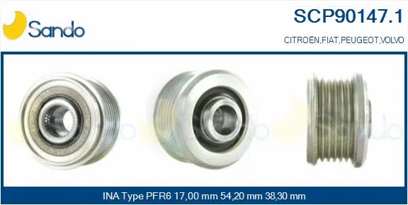 Belt Pulley, alternator (SCP90147.1)