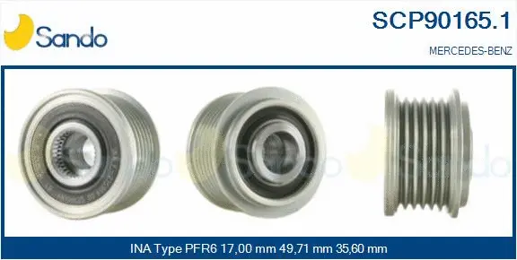 Belt Pulley, alternator (SCP90165.1)