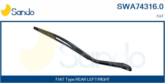 Wiper Arm, window cleaning (SWA74316.0)