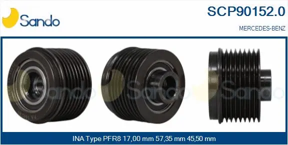Belt Pulley, alternator (SCP90152.0)