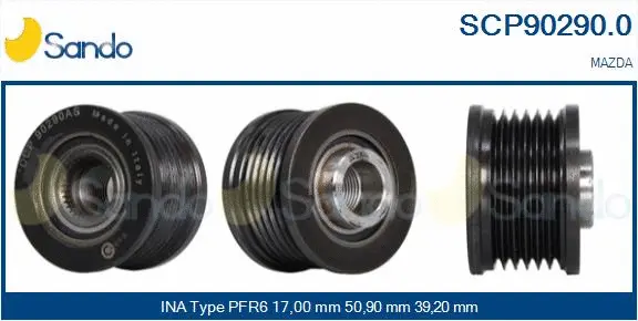 Belt Pulley, alternator (SCP90290.0)