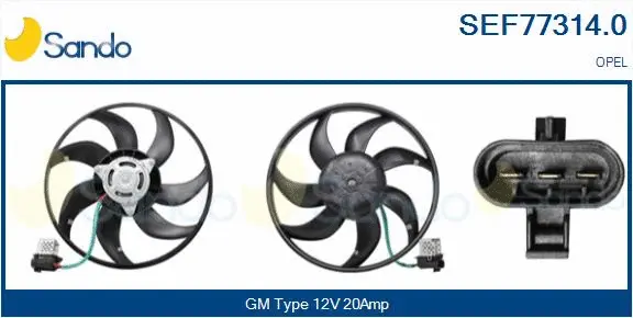 Fan, engine cooling (SEF77314.0)