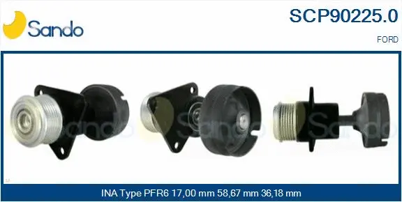 Belt Pulley, alternator (SCP90225.0)
