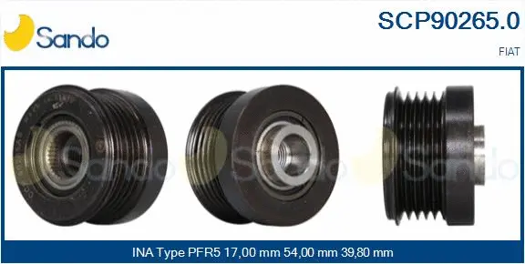 Belt Pulley, alternator (SCP90265.0)