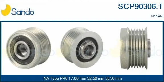 Belt Pulley, alternator (SCP90306.1)