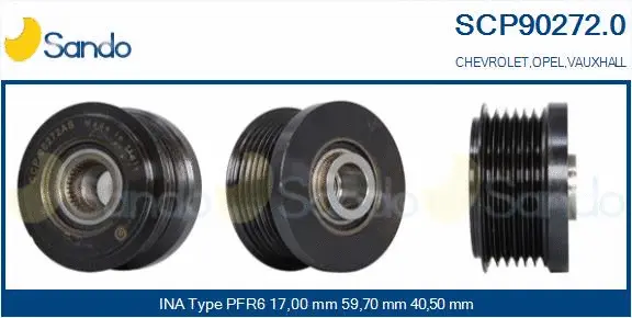 Belt Pulley, alternator (SCP90272.0)