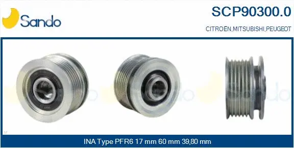 Belt Pulley, alternator (SCP90300.0)