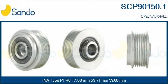 Belt Pulley, alternator (SCP90150.1)
