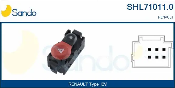 Hazard Warning Light Switch (SHL71011.0)