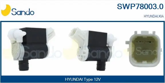 Washer Fluid Pump, window cleaning (SWP78003.0)