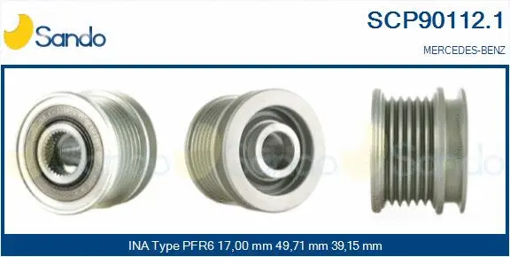 Belt Pulley, alternator (SCP90112.1)