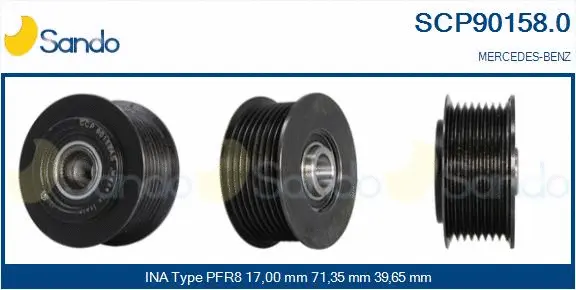 Belt Pulley, alternator (SCP90158.0)