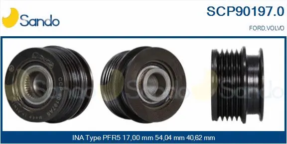 Belt Pulley, alternator (SCP90197.0)