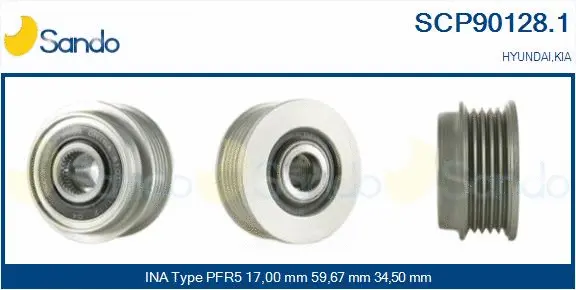 Belt Pulley, alternator (SCP90128.1)