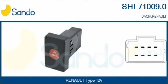 Hazard Warning Light Switch (SHL71009.0)