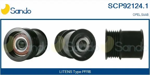 Belt Pulley, alternator (SCP92124.1)