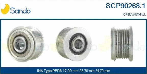 Belt Pulley, alternator (SCP90268.1)