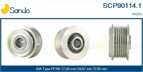 Belt Pulley, alternator (SCP90114.1)