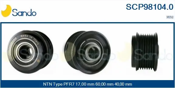 Belt Pulley, alternator (SCP98104.0)