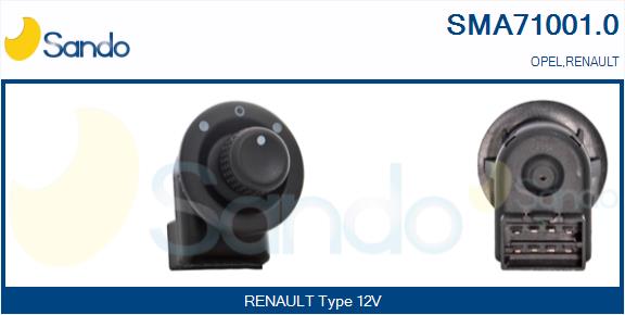 Switch, exterior rearview mirror adjustment (SMA71001.0)