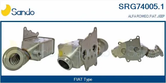 Cooler, exhaust gas recirculation (SRG74005.1)