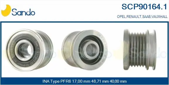 Belt Pulley, alternator (SCP90164.1)