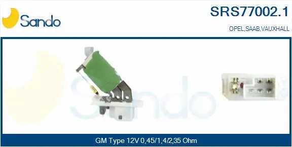 Resistor, interior blower (SRS77002.1)