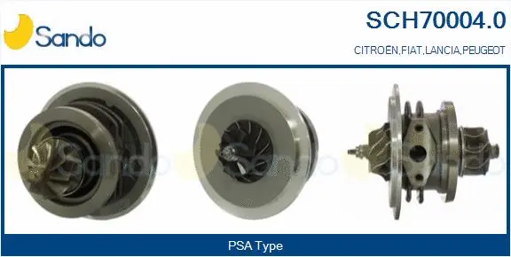 Core assembly, turbocharger (SCH70004.0)