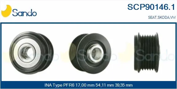 Belt Pulley, alternator (SCP90146.1)