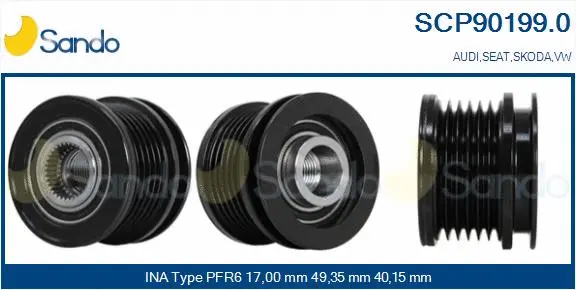 Belt Pulley, alternator (SCP90199.0)