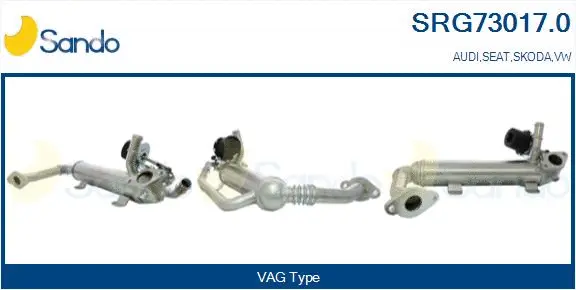 Cooler, exhaust gas recirculation (SRG73017.0)