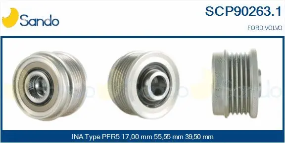 Belt Pulley, alternator (SCP90263.1)