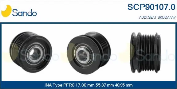 Belt Pulley, alternator (SCP90107.0)
