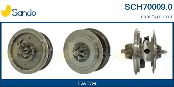 Core assembly, turbocharger (SCH70009.0)