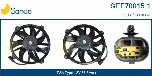Electric Motor, radiator fan (SEF70015.1)