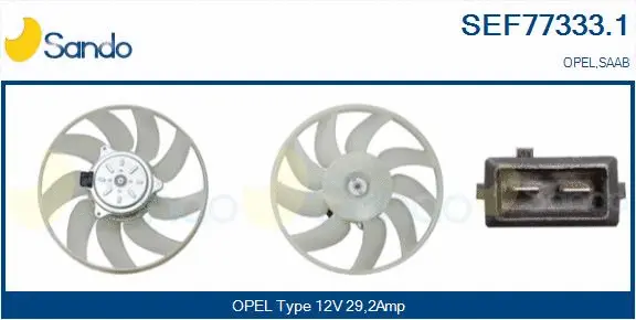 Fan, engine cooling (SEF77333.1)