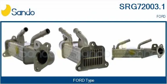 Cooler, exhaust gas recirculation (SRG72003.1)