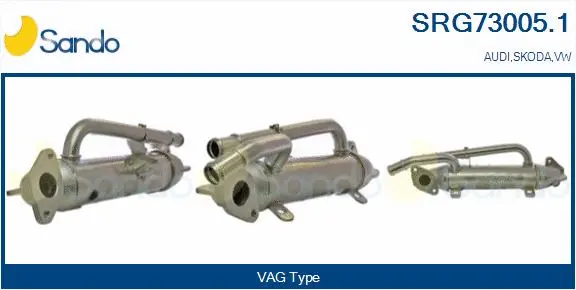 Cooler, exhaust gas recirculation (SRG73005.1)