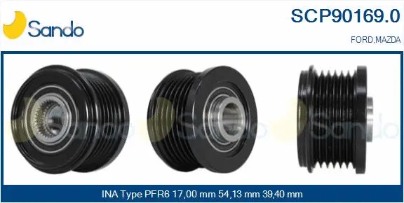 Belt Pulley, alternator (SCP90169.0)