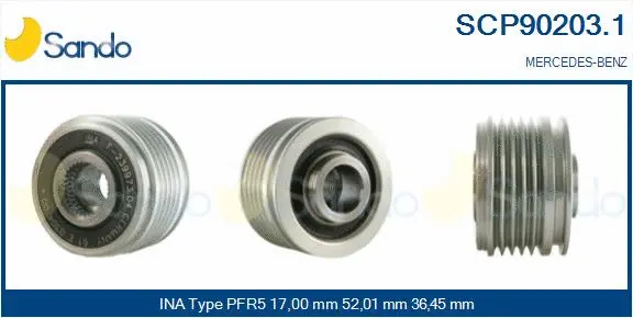 Belt Pulley, alternator (SCP90203.1)