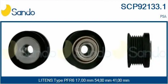 Belt Pulley, alternator (SCP92133.1)